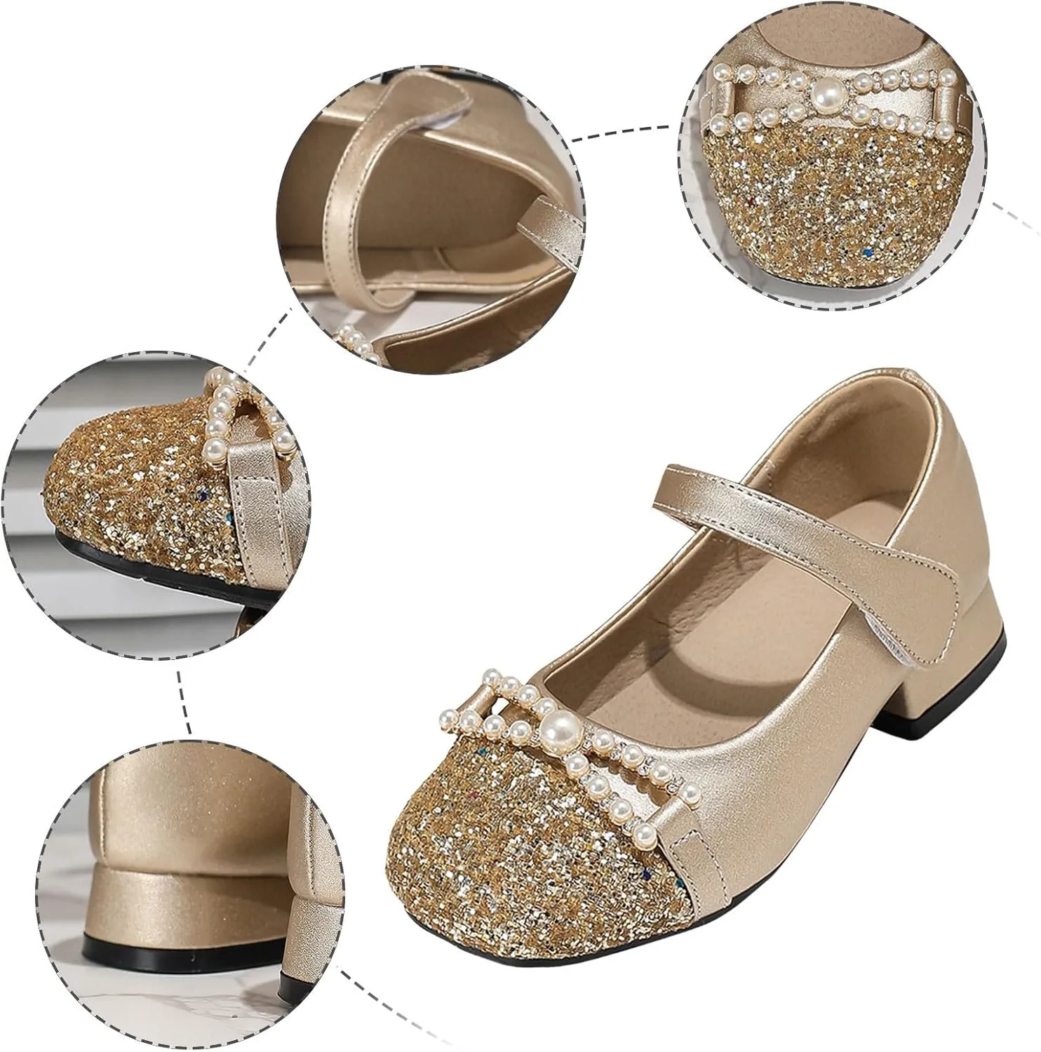 2025 Girls Casual Sandals Breathable Dressy Party Dance Shoes Comfortable Beach Vacation Slides with Ankle Strap Fashion Cute Kids Closed Toe Slippers Summer Slip-On Low Heel Walking Footwear