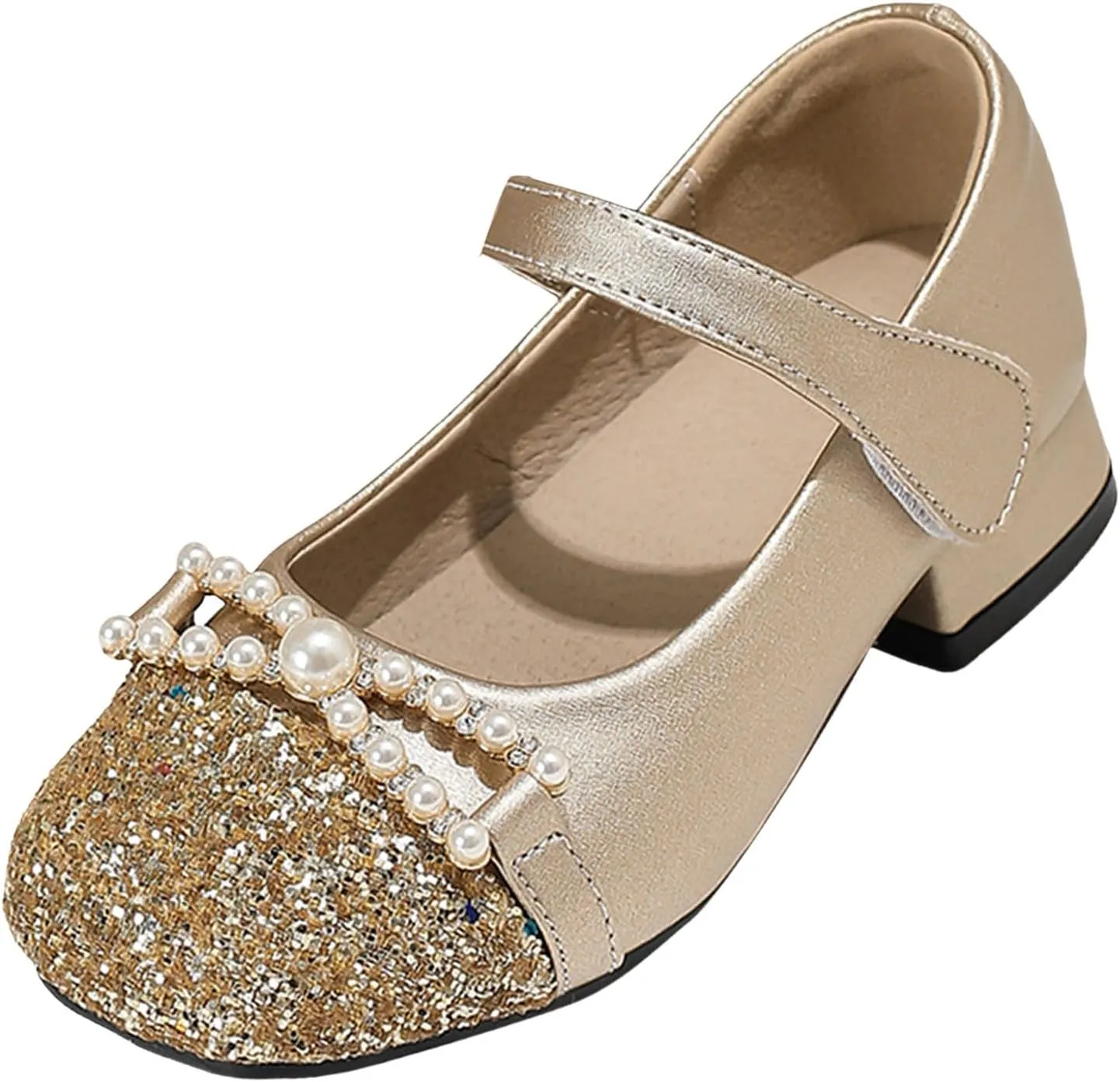 2025 Girls Casual Sandals Breathable Dressy Party Dance Shoes Comfortable Beach Vacation Slides with Ankle Strap Fashion Cute Kids Closed Toe Slippers Summer Slip-On Low Heel Walking Footwear