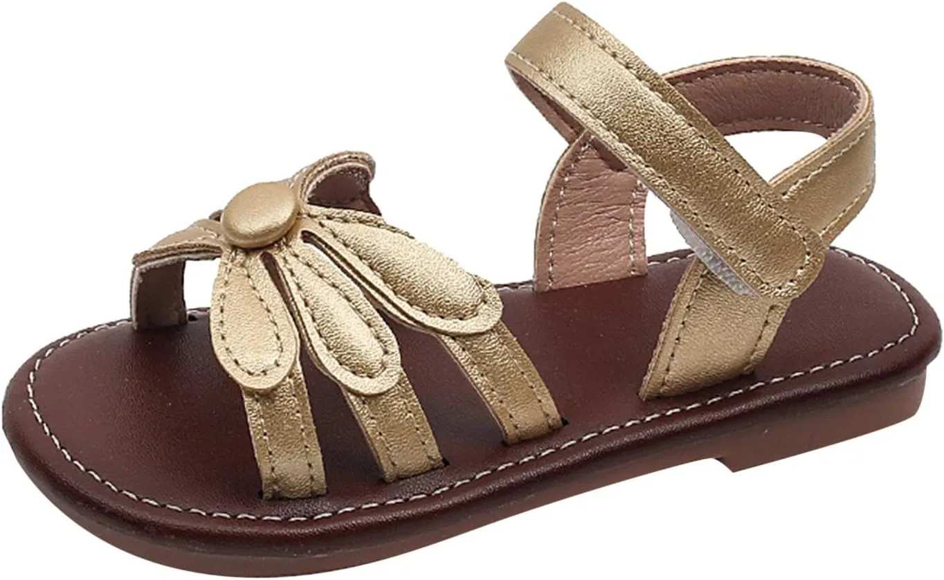 2025 Girls Casual Sandals Fashion Outdoor Sport Walking Footwear with Ankle Strap Summer Slip-On Beach Vacation Slides Comfortable Cute Kids Open Toe Slippers Breathable Dressy Party Dance Shoes