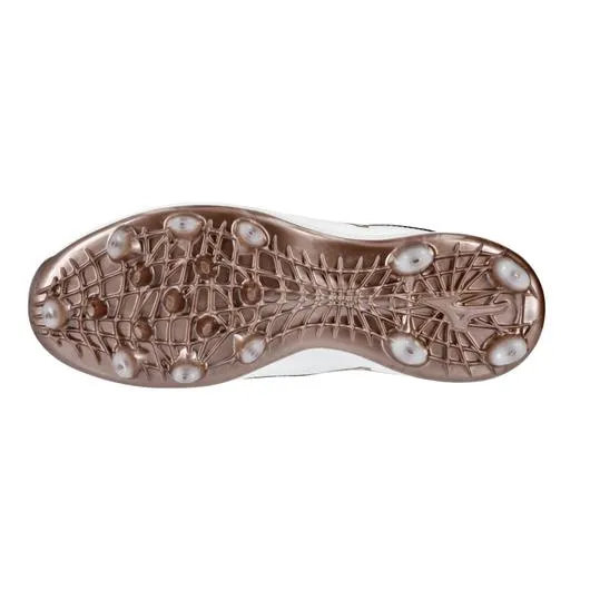 9-Spike Advanced Finch Elite 6 Low Women's TPU Molded Softball Cleat- White/Rose Gold