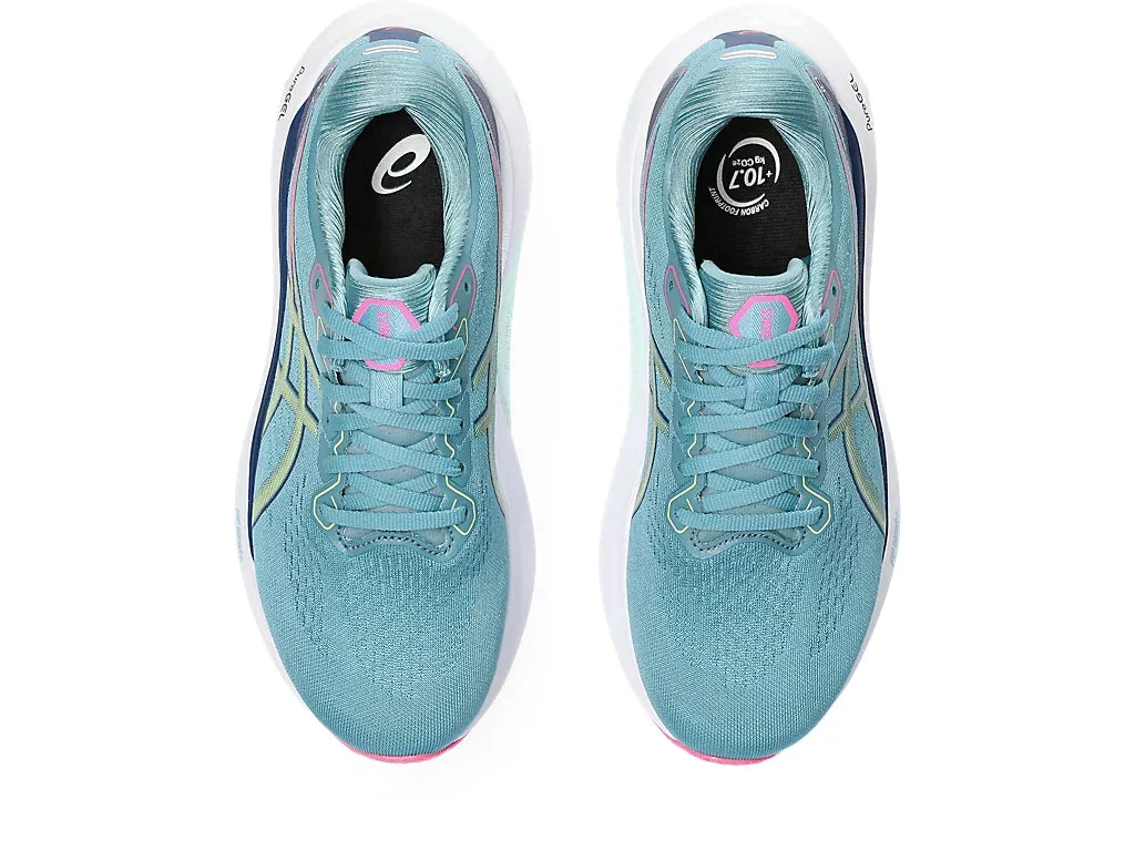 Asics Womens Gel Kayano 30- Gris Blue/Lime Green (1012B357-402)