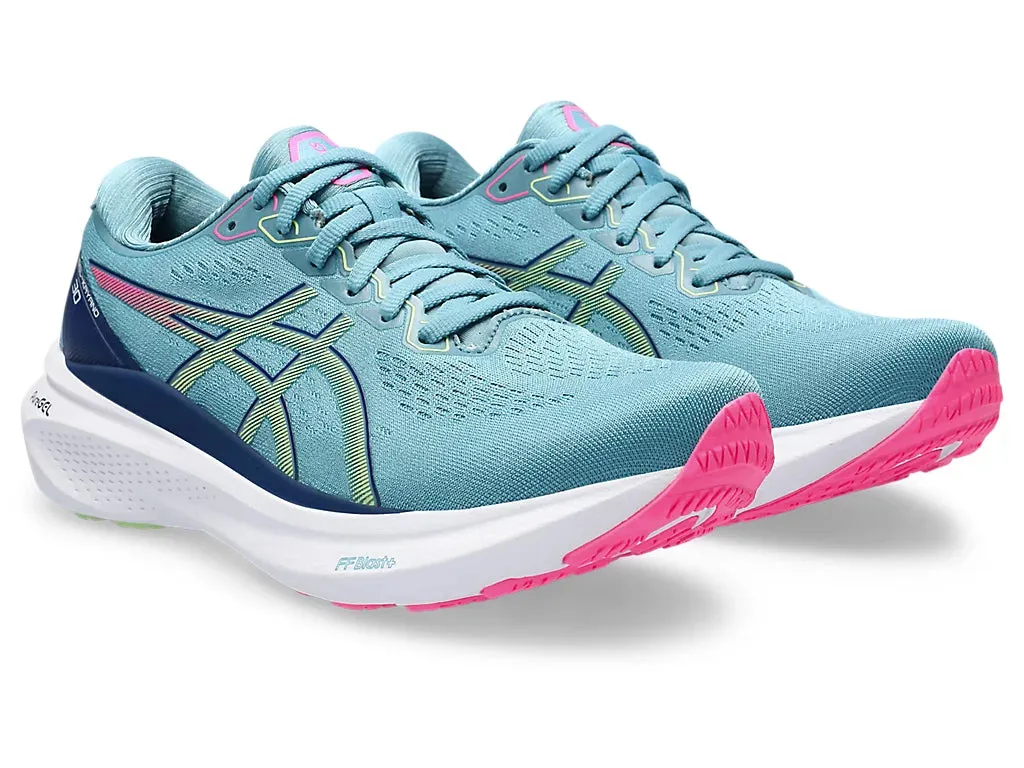 Asics Womens Gel Kayano 30- Gris Blue/Lime Green (1012B357-402)