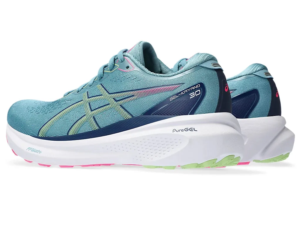Asics Womens Gel Kayano 30- Gris Blue/Lime Green (1012B357-402)