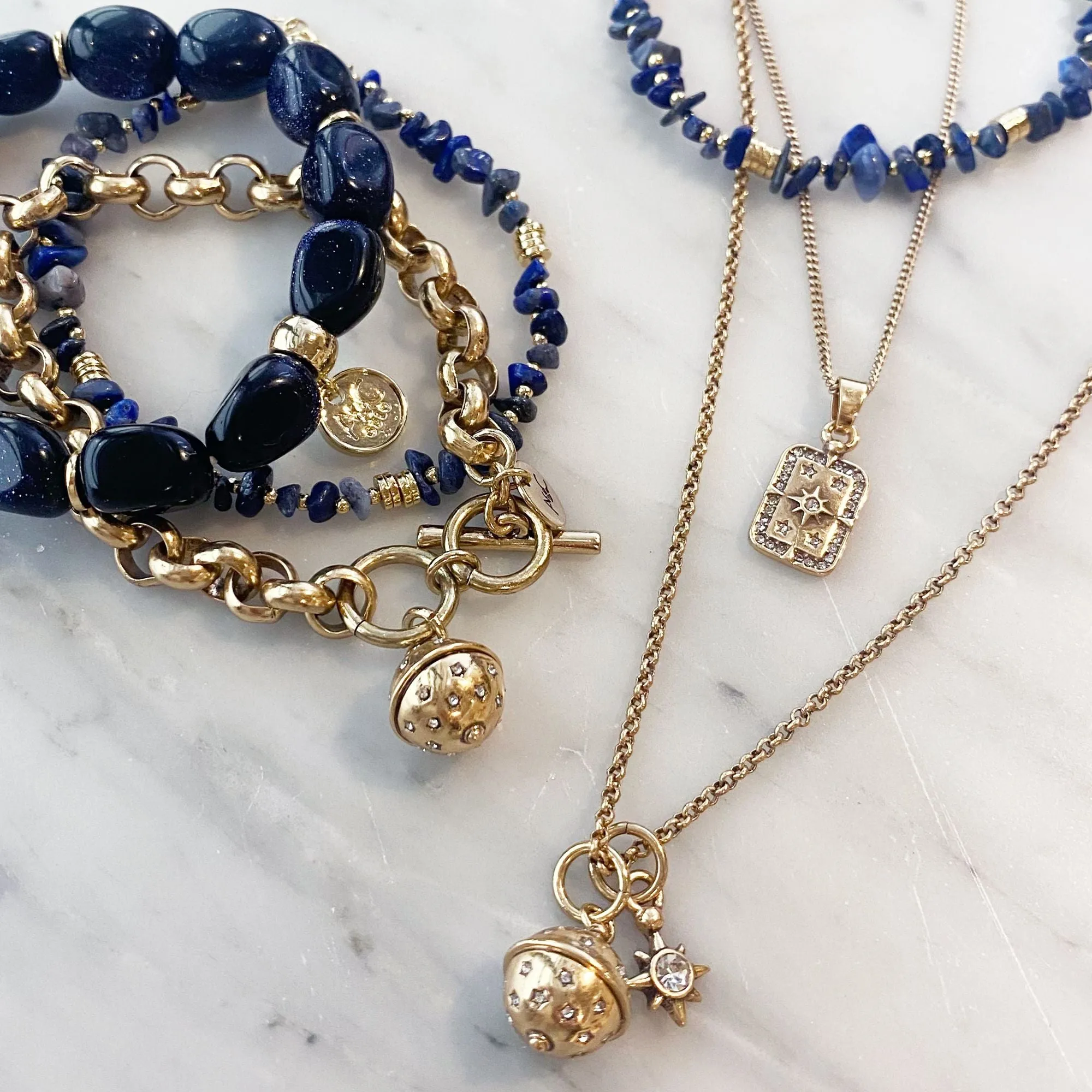 Astro Gold Necklace 65cm