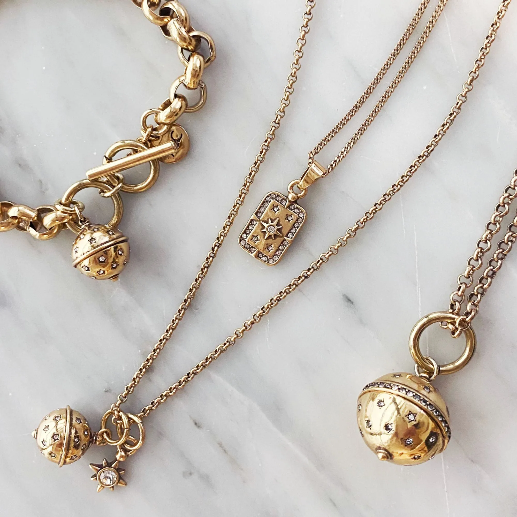 Astro Gold Necklace 65cm