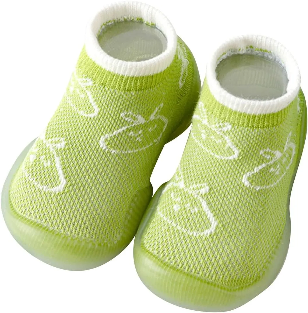Baby Boys Shoes Spring/Summer Mesh Breathable Baby Toddler Shoes and Socks Comfortable Baby Boy Slippers 18to24 Months