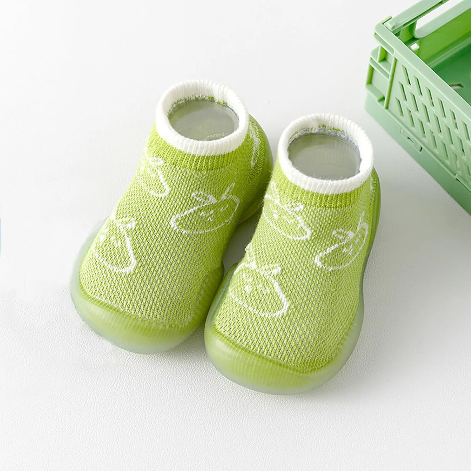 Baby Boys Shoes Spring/Summer Mesh Breathable Baby Toddler Shoes and Socks Comfortable Baby Boy Slippers 18to24 Months