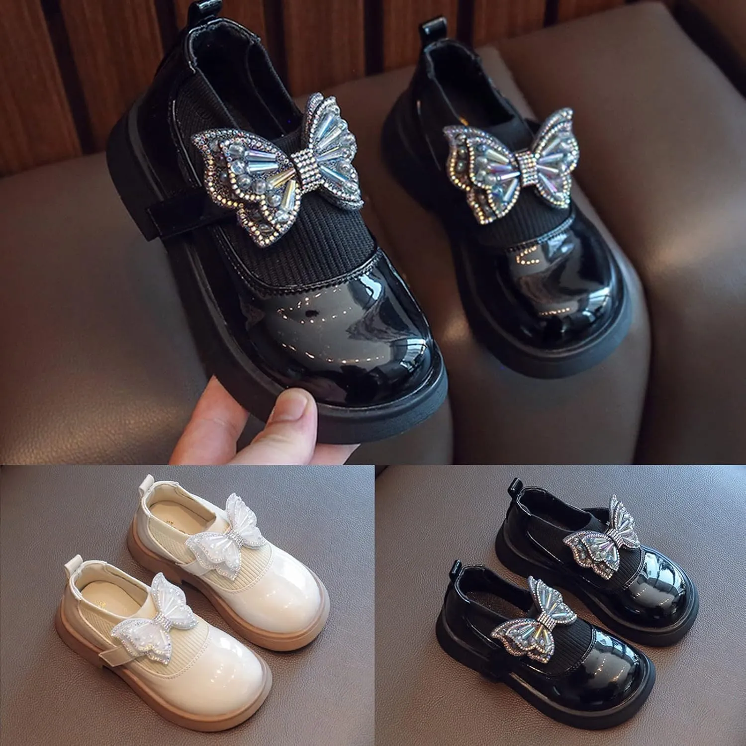Baby Girls Shoes Girl Shoes Small Leather Shoes Single Shoes Children Dance Shoes Girls Performance Slip on Water Shoe