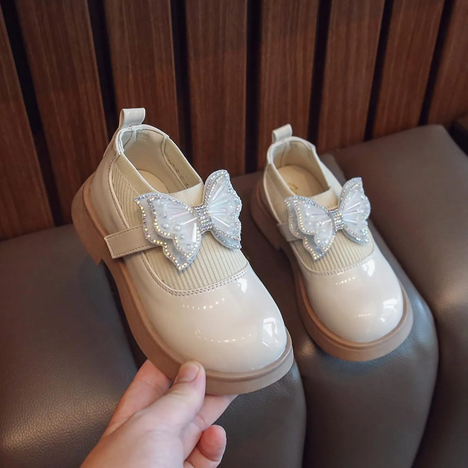 Baby Girls Shoes Girl Shoes Small Leather Shoes Single Shoes Children Dance Shoes Girls Performance Slip on Water Shoe