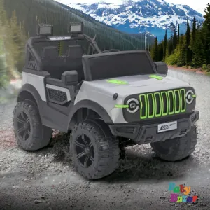 Battery Operated Ride On Jeep With Music Light & Remote Grey