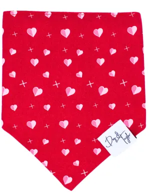 Best Friends Hearts Dog Bandana