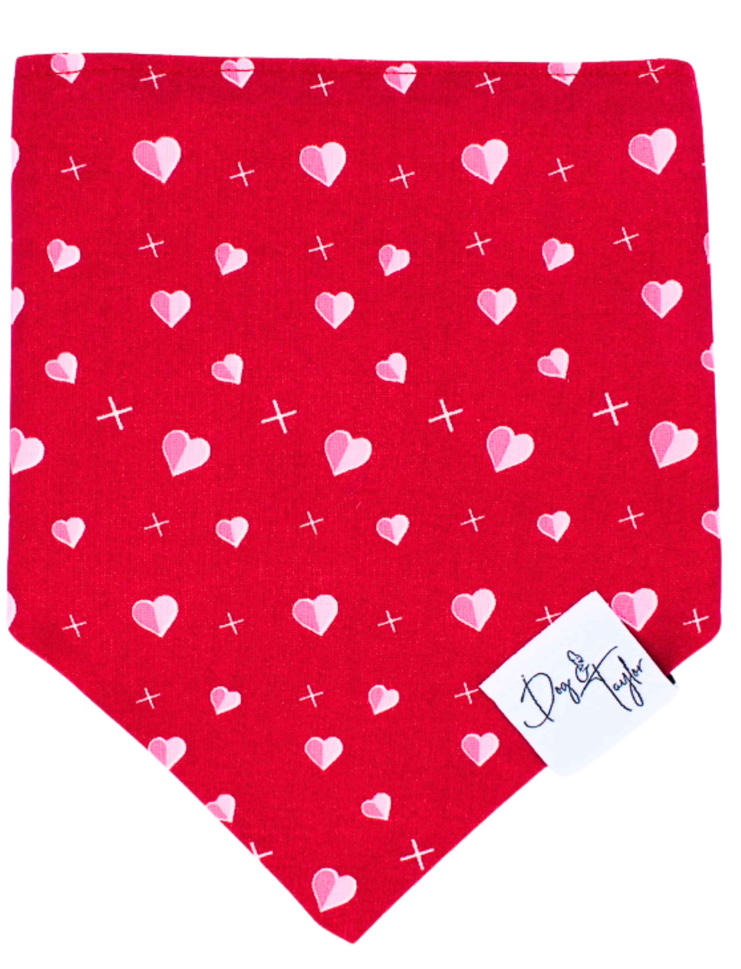 Best Friends Hearts Dog Bandana