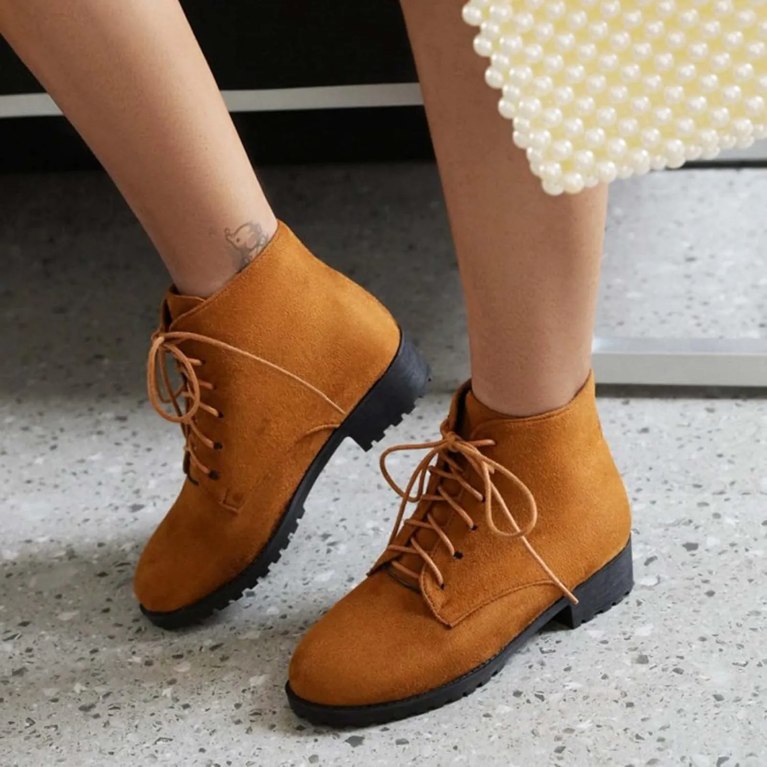 Black Booties for Women Ankle Black Wedge Booties Women Wide Width Boots Work Boot Shoe Laces Men Closed Back Lightweight Breathable Closed Toe Wide Fit Available