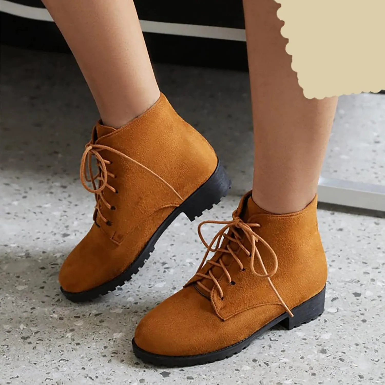 Black Booties for Women Ankle Black Wedge Booties Women Wide Width Boots Work Boot Shoe Laces Men Closed Back Lightweight Breathable Closed Toe Wide Fit Available