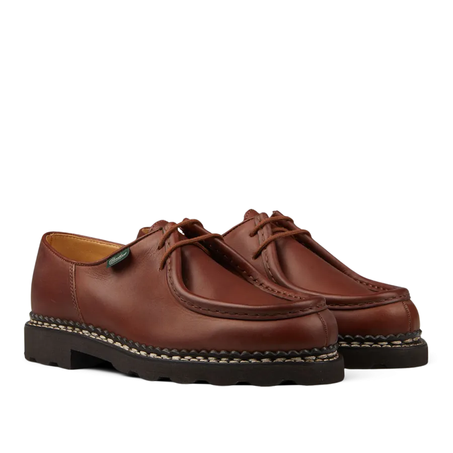 Brown Lis Marron Leather Michael Derbies