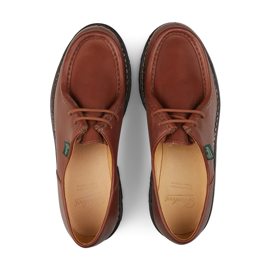 Brown Lis Marron Leather Michael Derbies