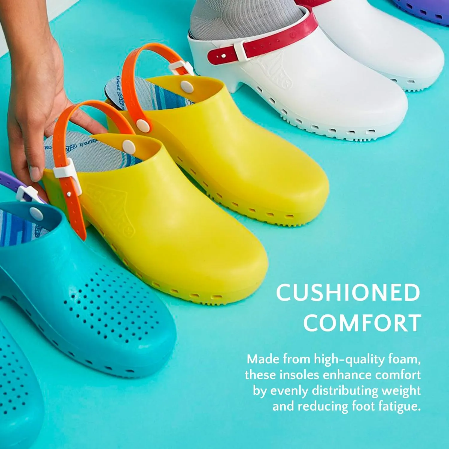 Calzuro Comfort Insole - Molded Foam Shoe Inserts for Women and Men, Cushioned & Supportive, Moisture-Wicking, Machine Washable, Pair - 39/40 US Women's 9.5-10.0 / US Men's 7.5-8.0