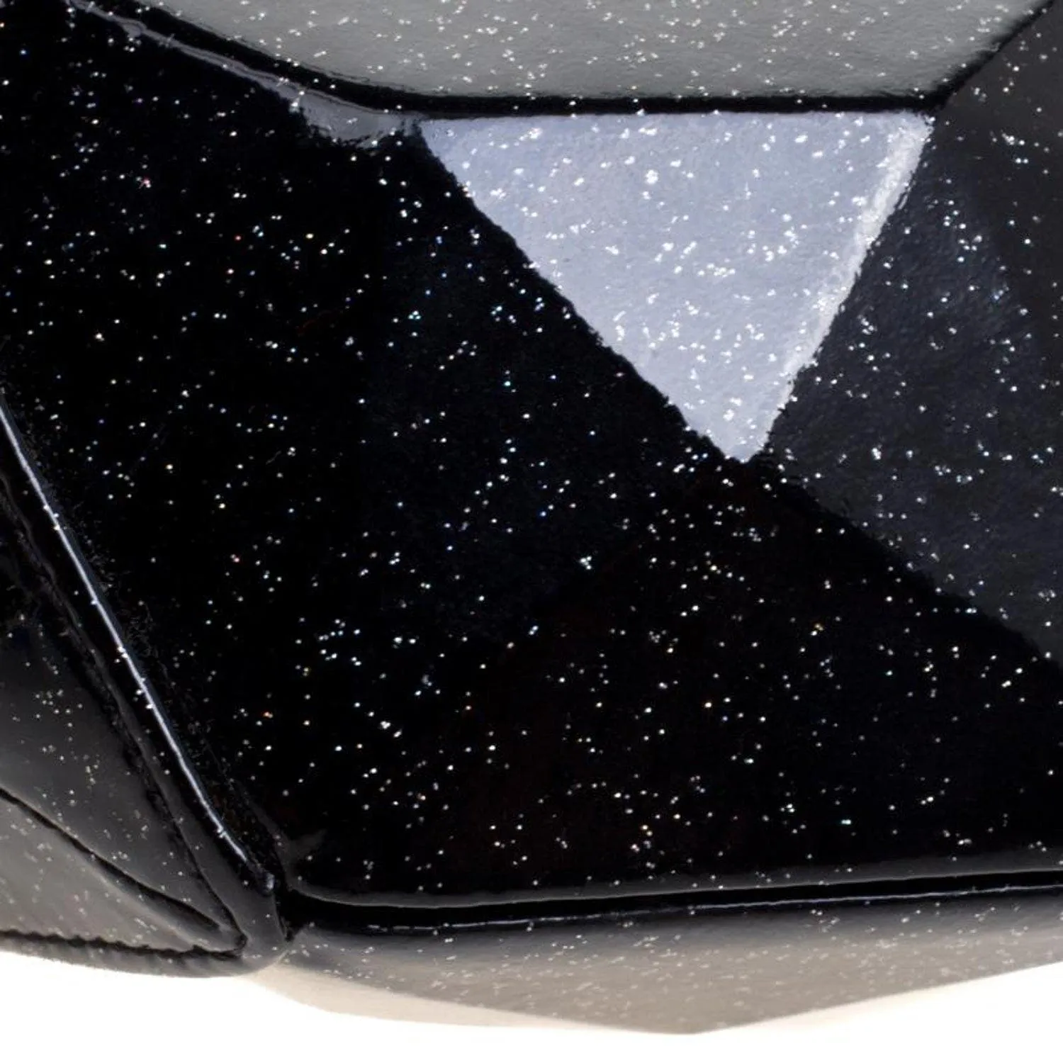 Chanel 2008 Swarovski CC Black Patent Glitter Gala Red Carpet Clutch Minaudire