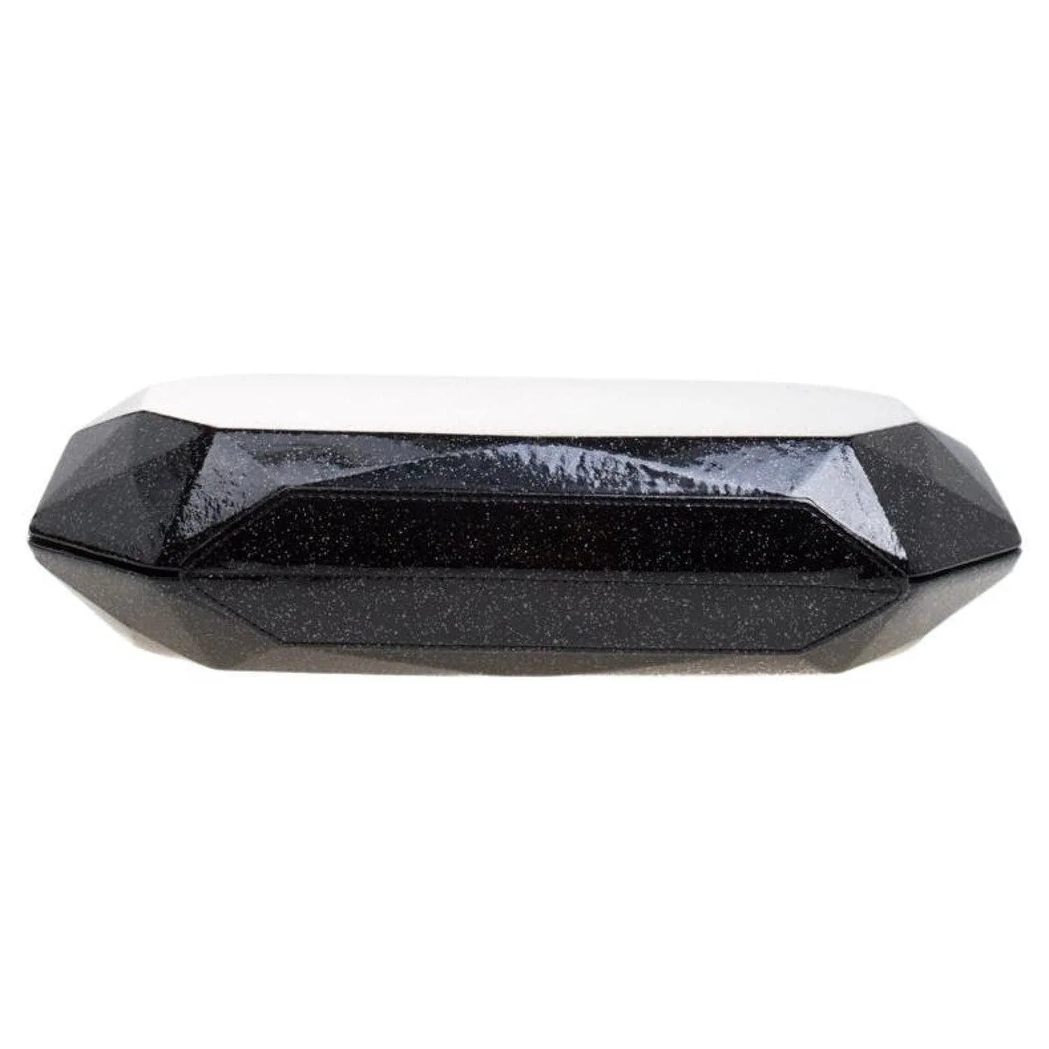 Chanel 2008 Swarovski CC Black Patent Glitter Gala Red Carpet Clutch Minaudire