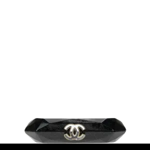 Chanel 2008 Swarovski CC Black Patent Glitter Gala Red Carpet Clutch Minaudire