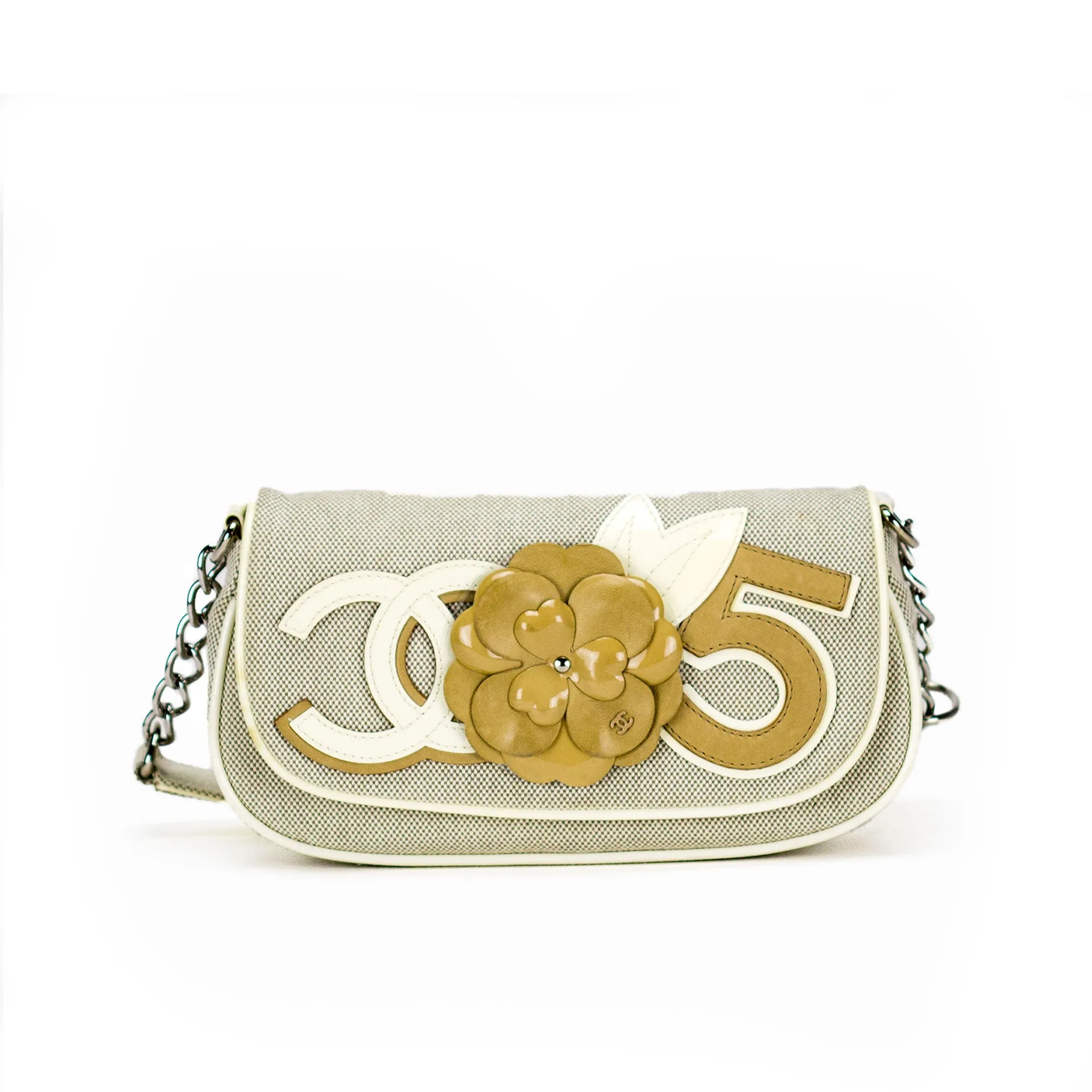 Chanel Beige Camelia Small Flap Bag