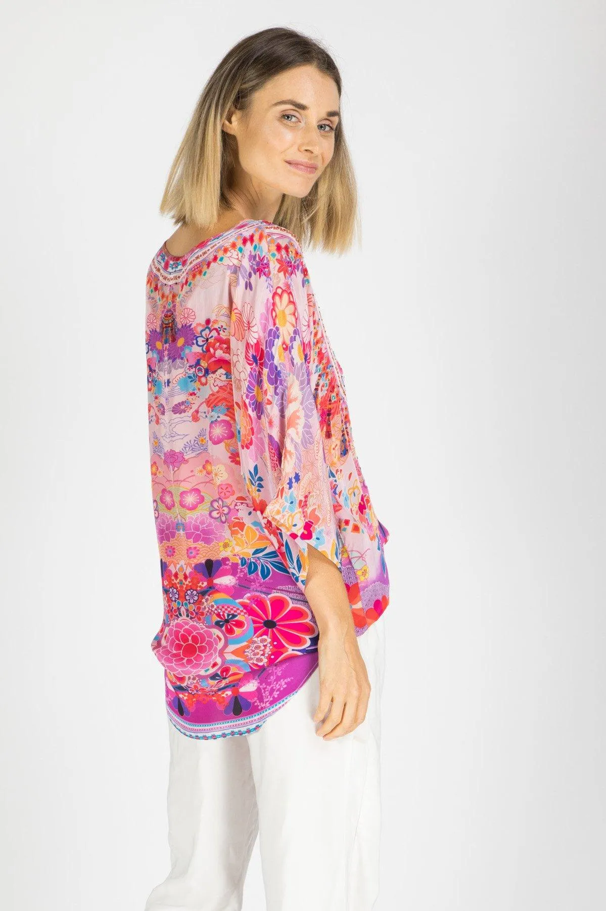 CHERRY BLOSSOM - KAFTAN TOP (Shorter Style)