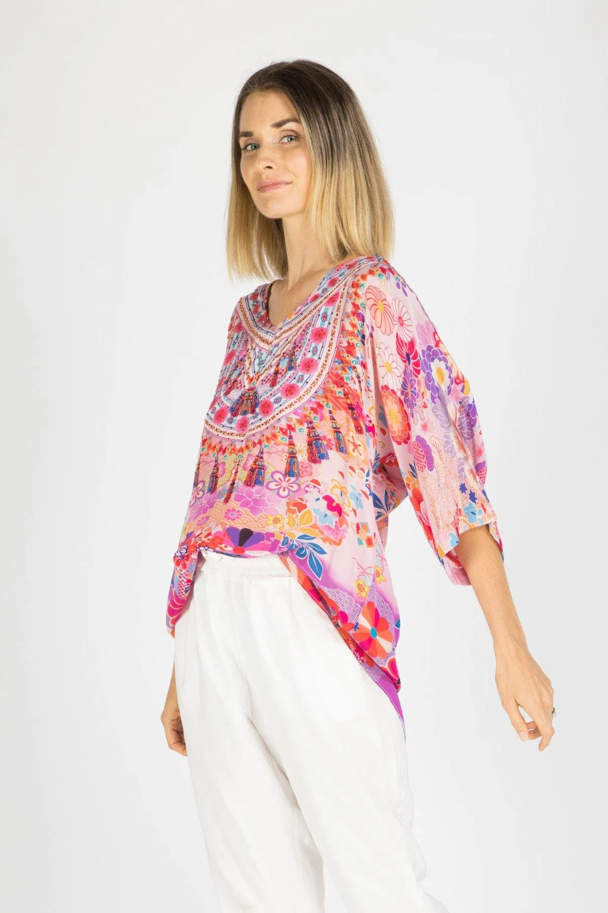 CHERRY BLOSSOM - KAFTAN TOP (Shorter Style)