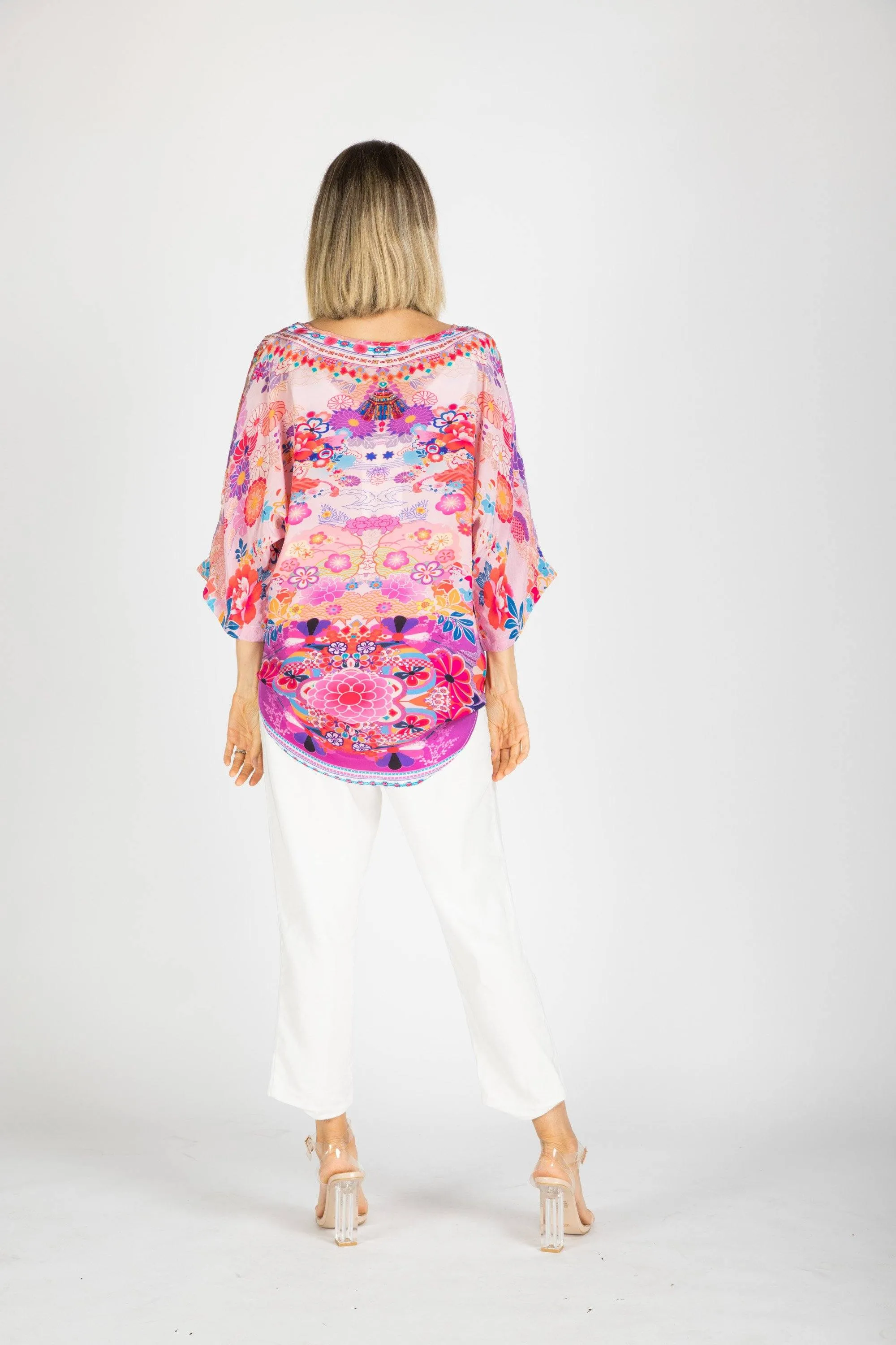 CHERRY BLOSSOM - KAFTAN TOP (Shorter Style)