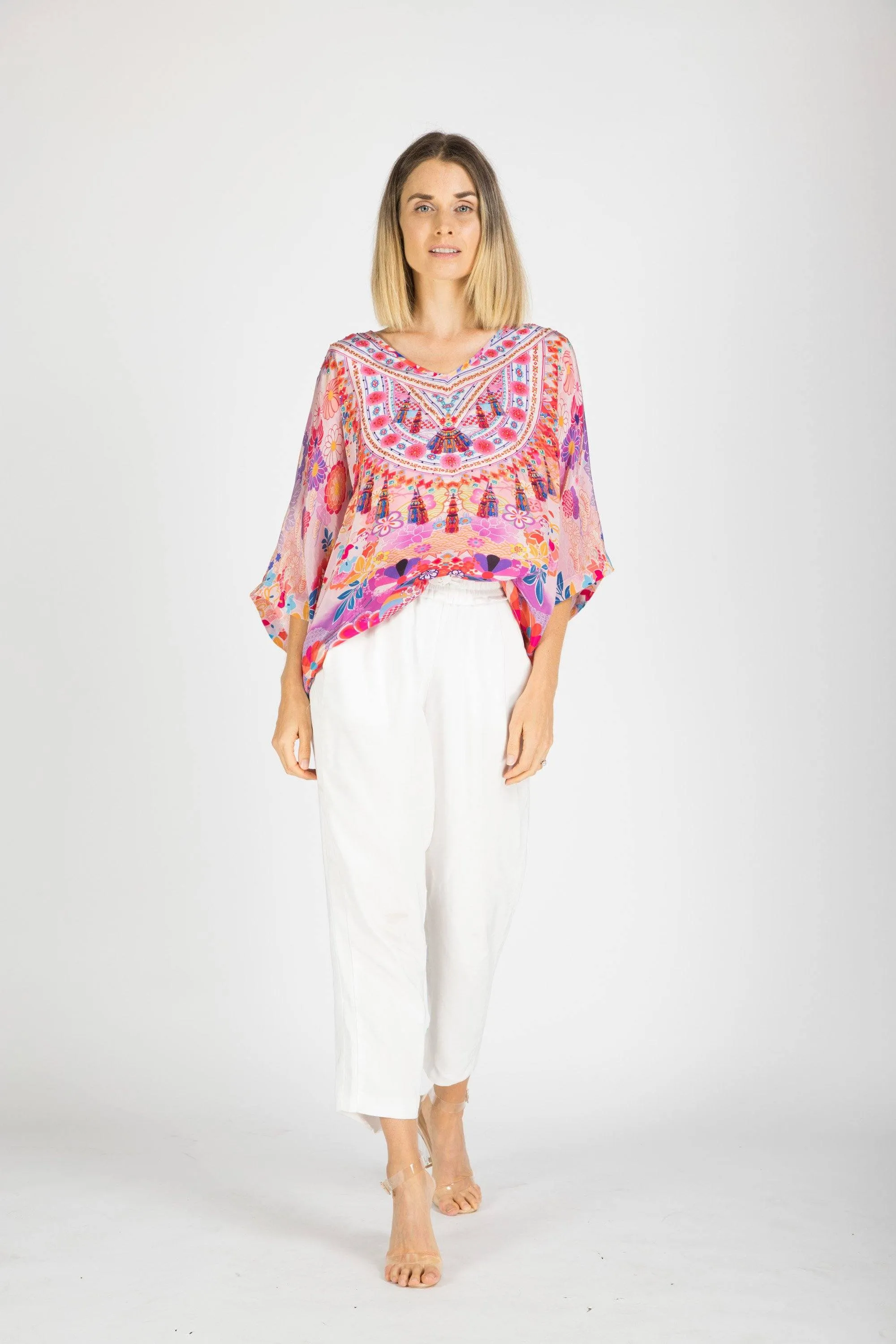 CHERRY BLOSSOM - KAFTAN TOP (Shorter Style)
