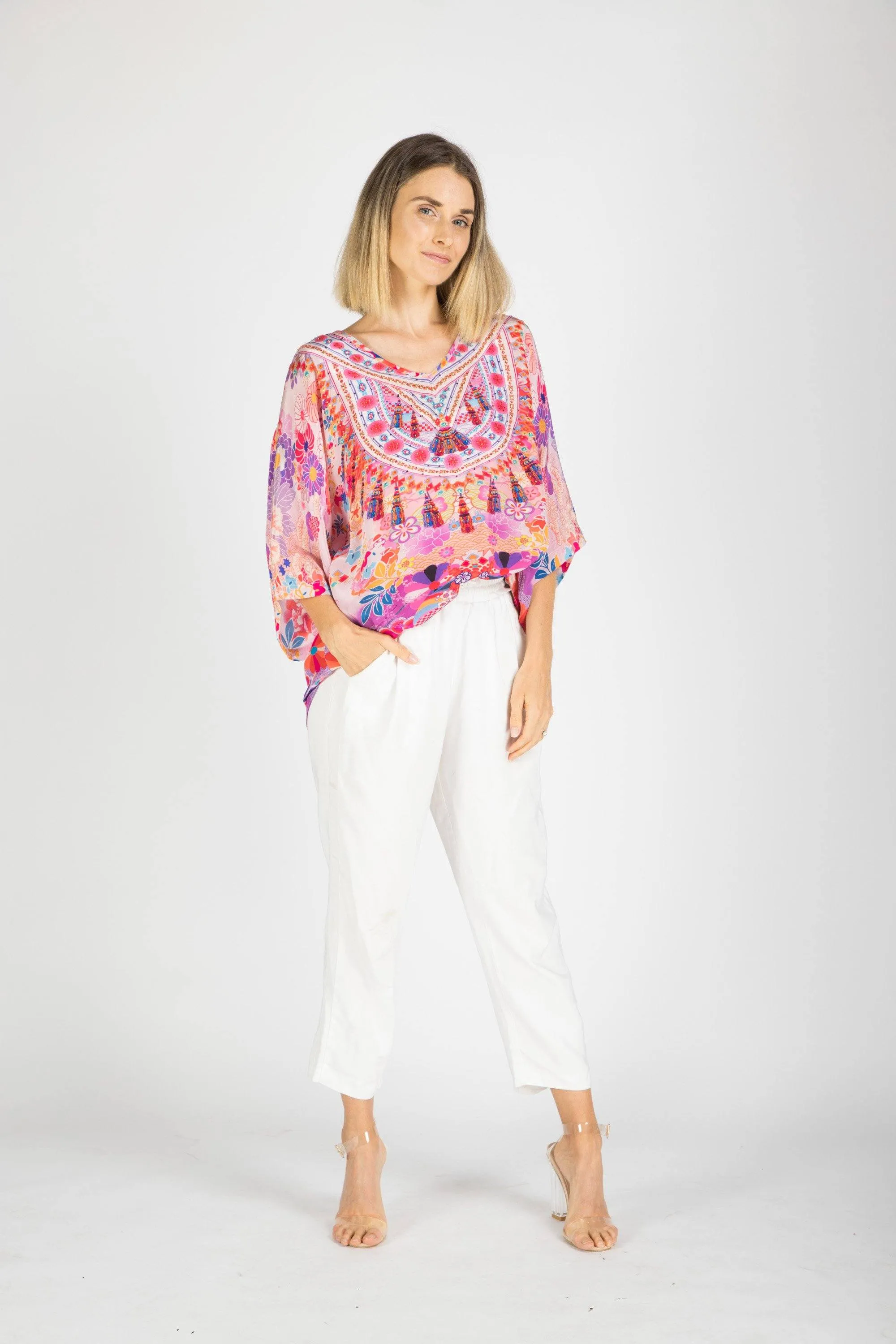 CHERRY BLOSSOM - KAFTAN TOP (Shorter Style)