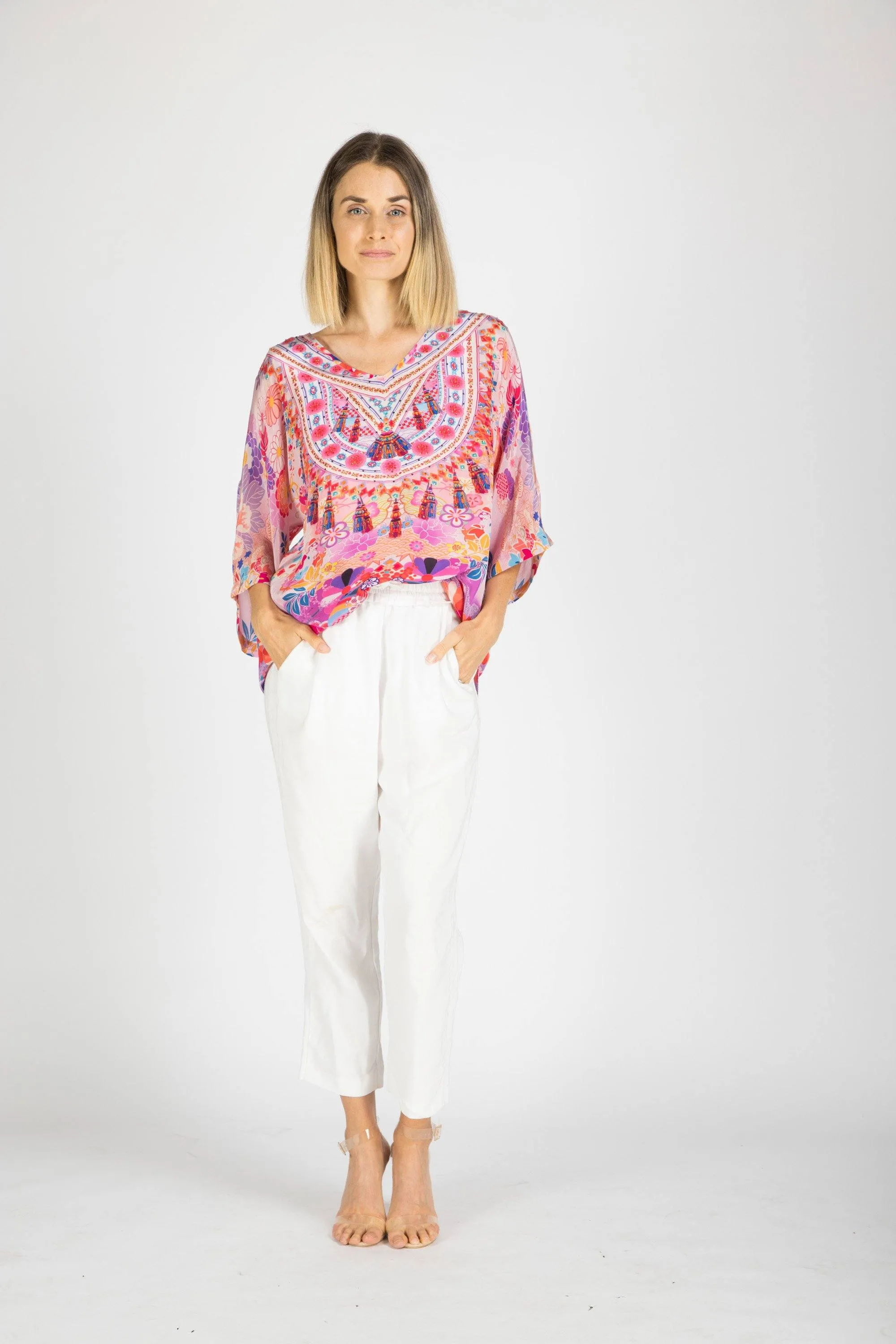 CHERRY BLOSSOM - KAFTAN TOP (Shorter Style)
