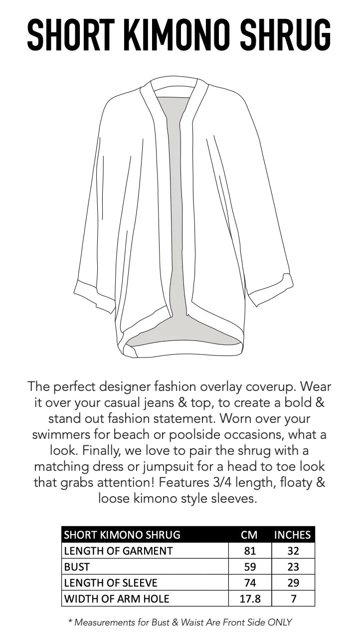 CHERRY BLOSSOM - KIMONO SHRUG, SHORT