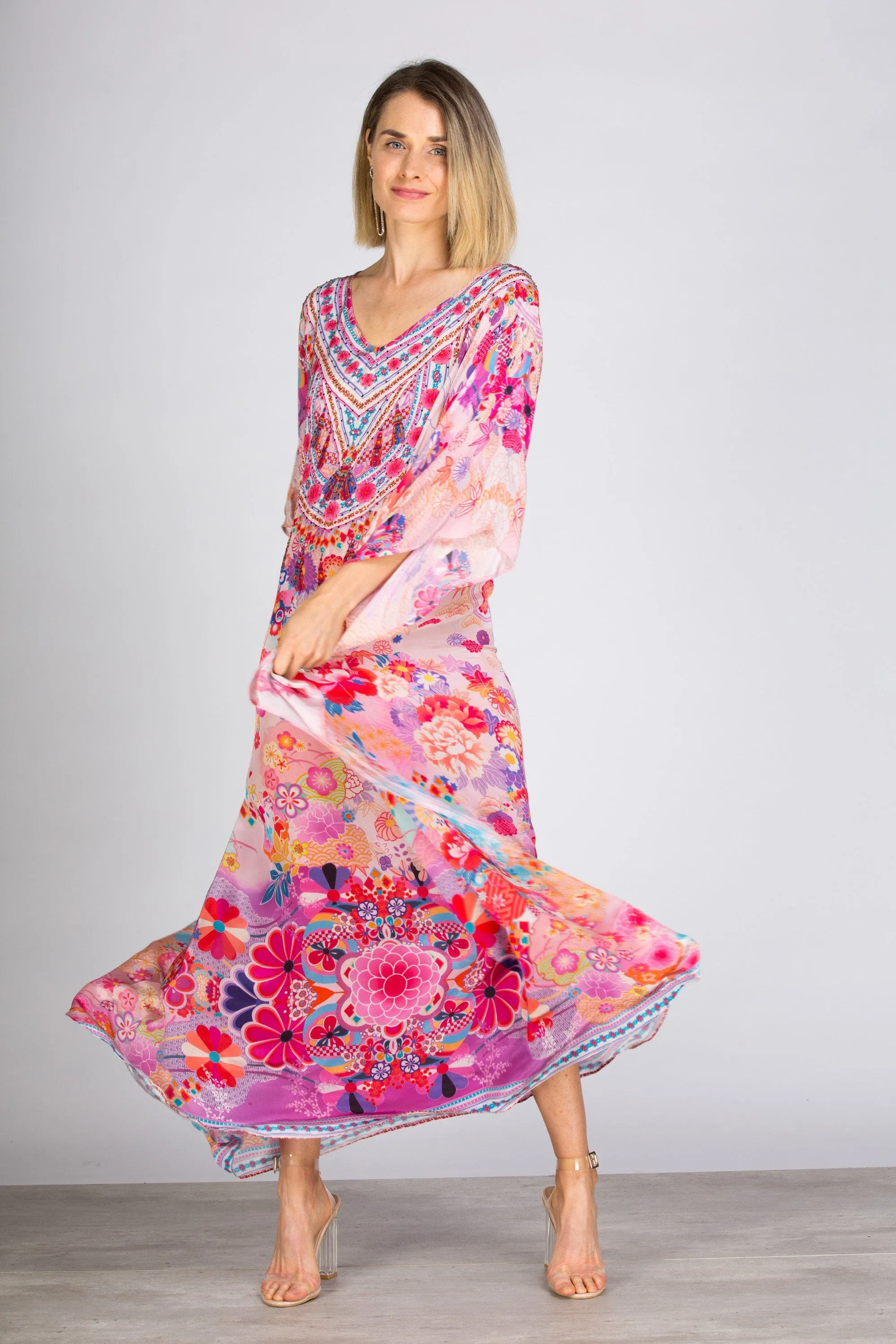 CHERRY BLOSSOM - LONG KAFTAN