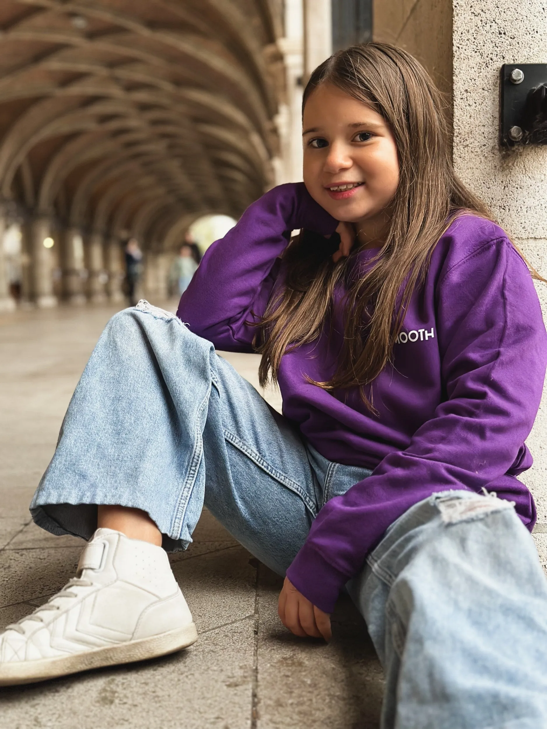 Dark Purple Kids Crew / Art White Girls