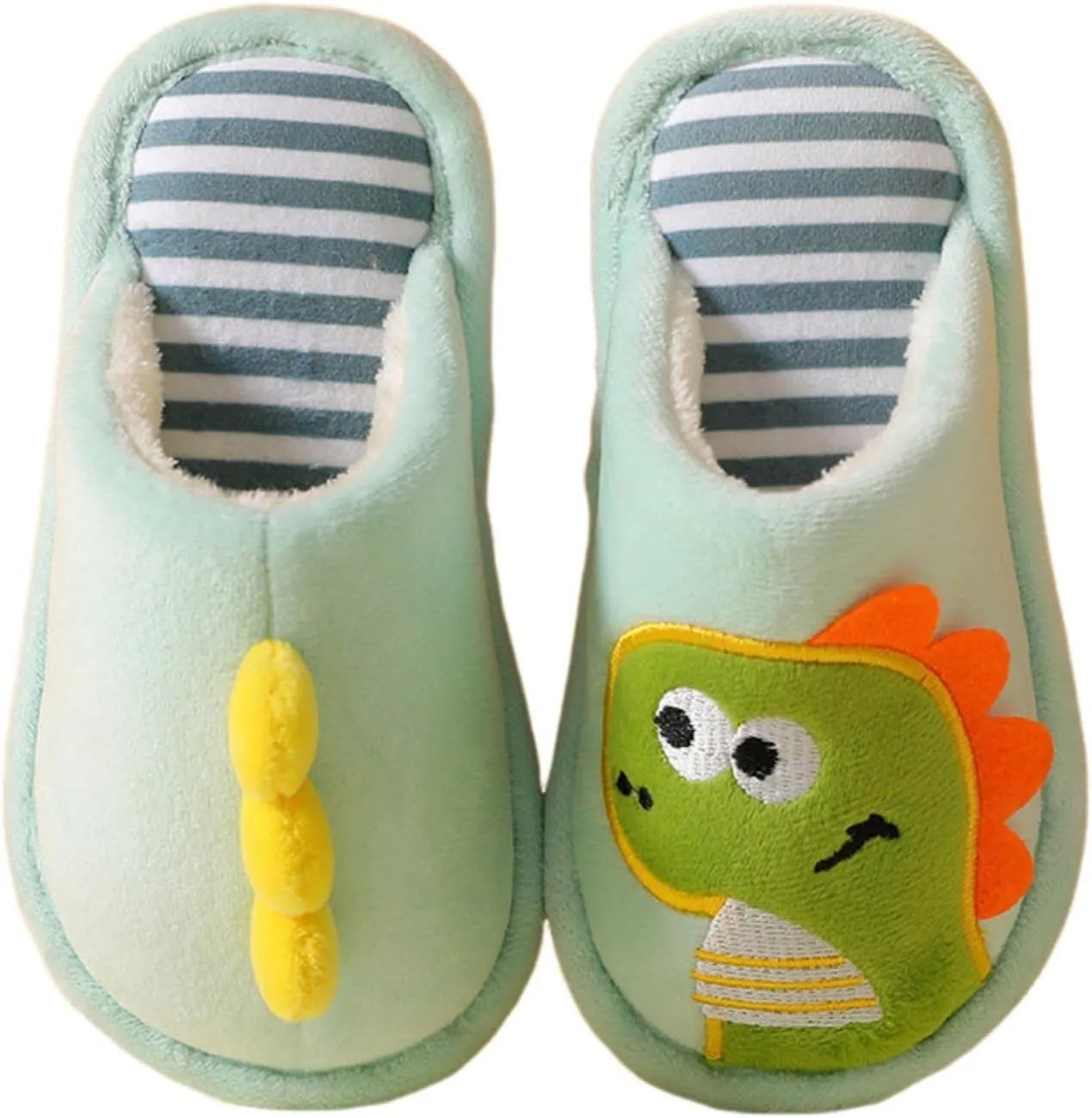 Dinosaur Slippers Toddler House Slippers Boys Girls Warm Slippers Cartoon Fuzzy Slippers Baby Kids Winter Shoes
