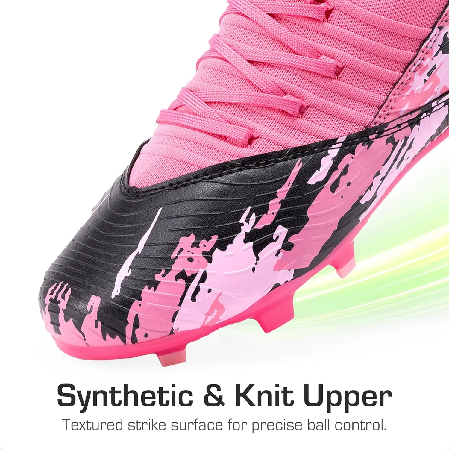 DREAM PAIRS Girls Boys Soccer Cleats Youth Firm Groud Outdoor Sports Athletic Mid-top Football Shoes for Little/Big Kid