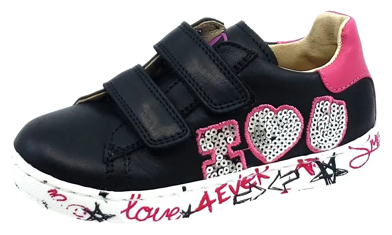 Falcotto Girl's COUVIN Sneakers, VITELLO NERO