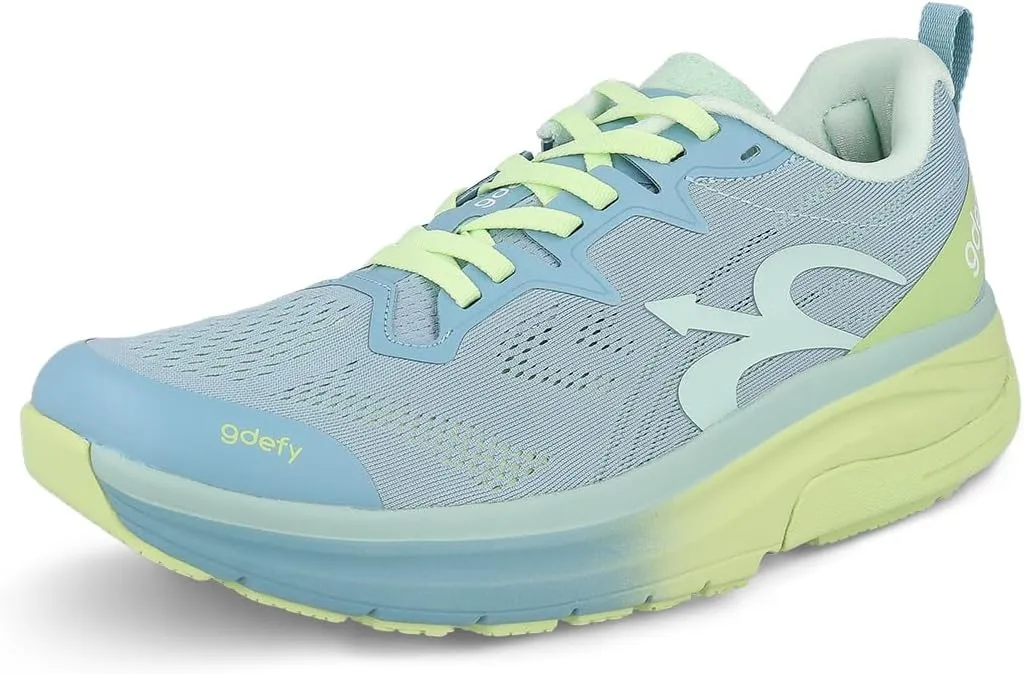 G-DEFY Lauff Womens Supportive Running Shoe | VersoShock Technology for Pain Associated with Prolonged Standing or Walking | Arch Support | Diabetic Shoes | Wide Shoes | Free Custom Orthotic