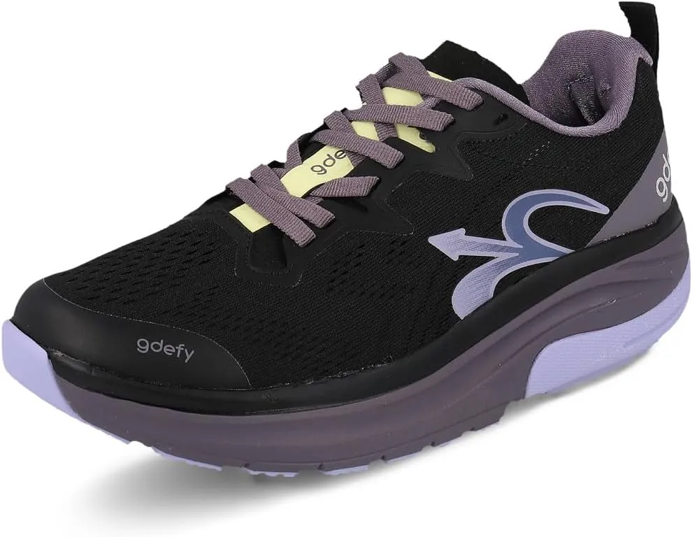 G-DEFY Lauff Womens Supportive Running Shoe | VersoShock Technology for Pain Associated with Prolonged Standing or Walking | Arch Support | Diabetic Shoes | Wide Shoes | Free Custom Orthotic