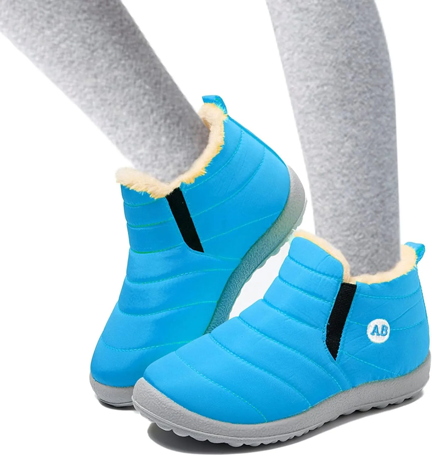 Girl Fall Boots Size 11 Childrens Winter Fleece Childrens Boots Flat Splashing Girls Shoes Boots Size 11