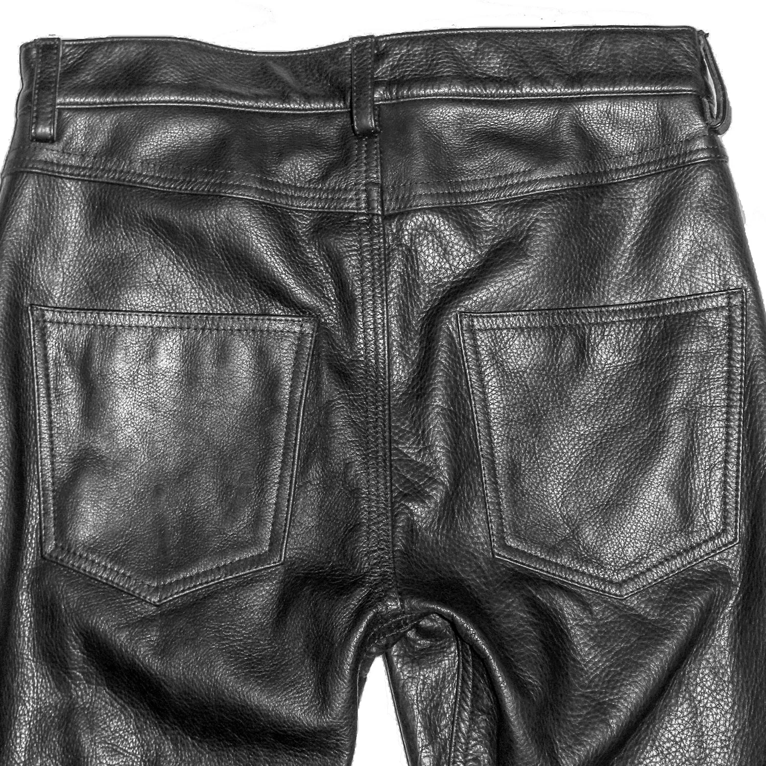 HEARTBREAKER BLACK LEATHER PANTS (Slim Fit)