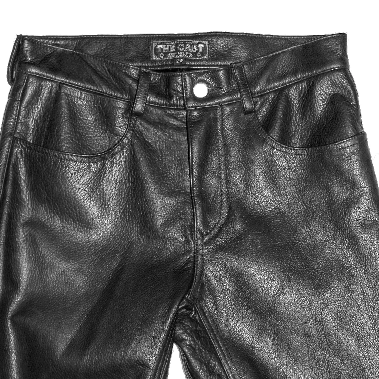 HEARTBREAKER BLACK LEATHER PANTS (Slim Fit)