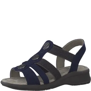 Jana 28165 Navy Slip on Sandal