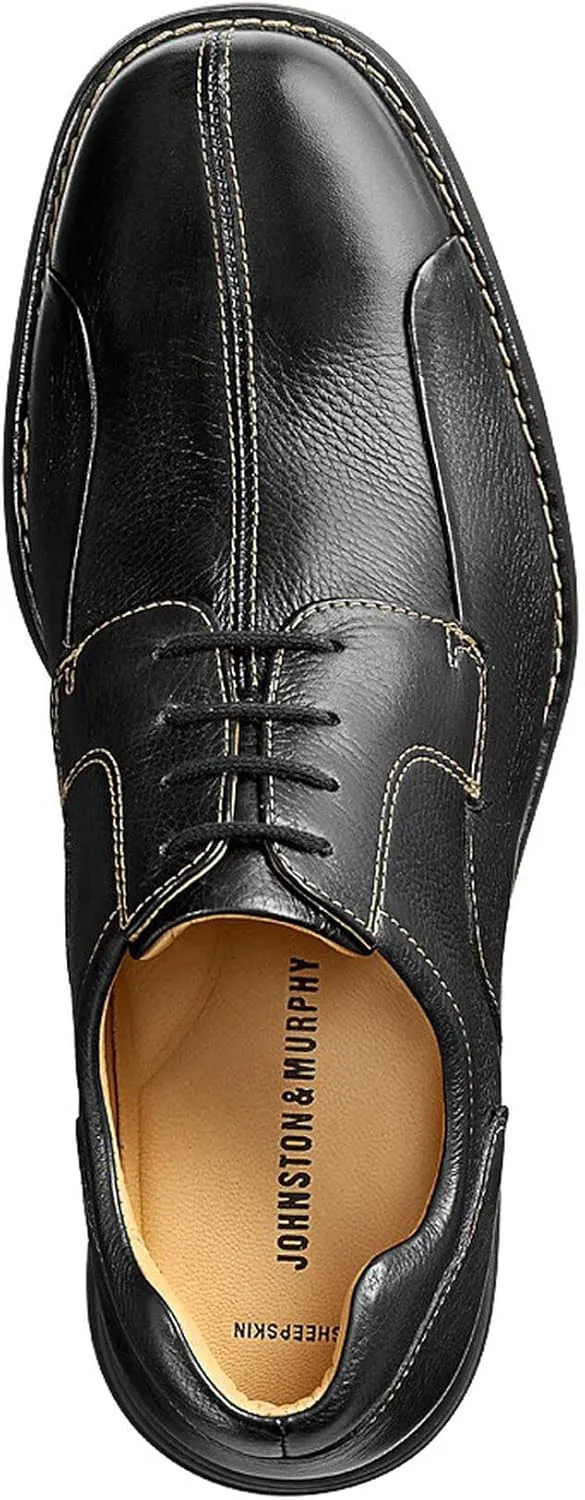 Johnston & Murphy Mens Shuler Moc Toe Slip-On Shoe | Cushioned Footbed | Full-Grain Leather | Rubber Sole | Padded Collar | Superior Comfort