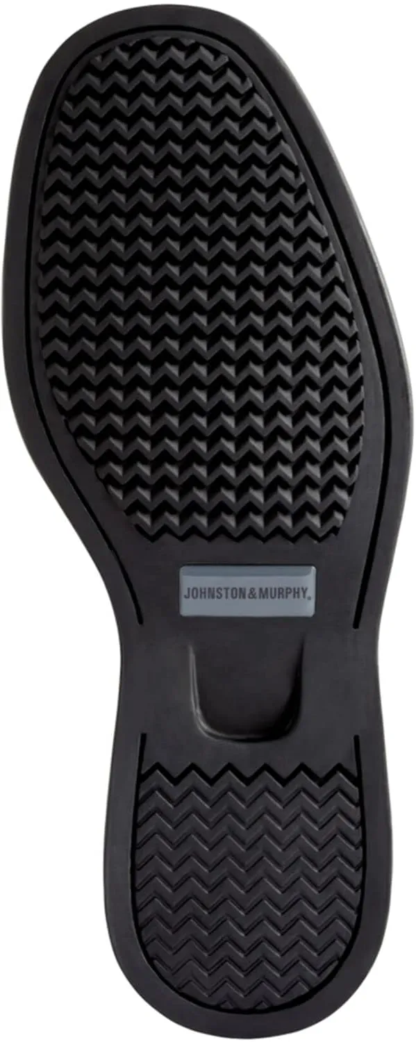 Johnston & Murphy Mens Shuler Moc Toe Slip-On Shoe | Cushioned Footbed | Full-Grain Leather | Rubber Sole | Padded Collar | Superior Comfort