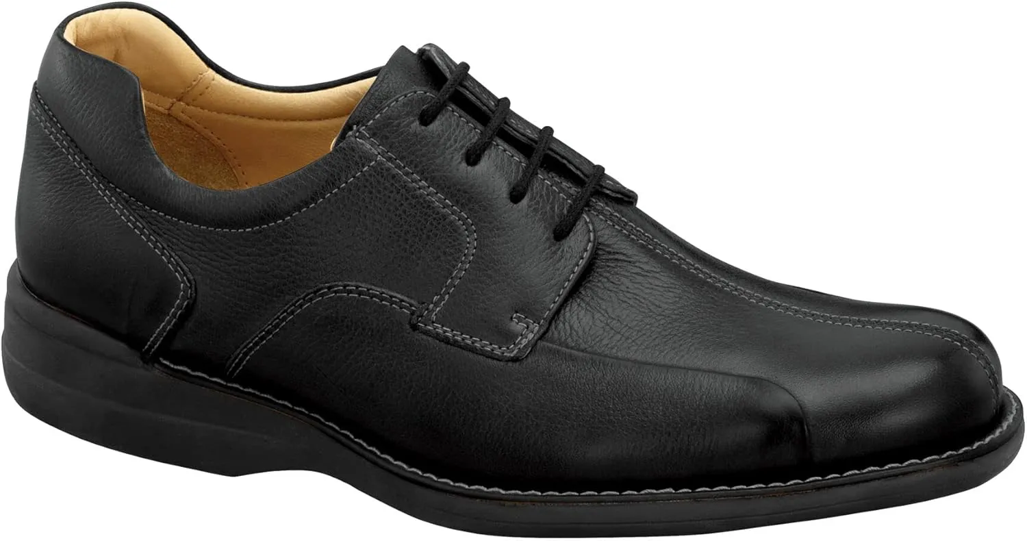 Johnston & Murphy Mens Shuler Moc Toe Slip-On Shoe | Cushioned Footbed | Full-Grain Leather | Rubber Sole | Padded Collar | Superior Comfort