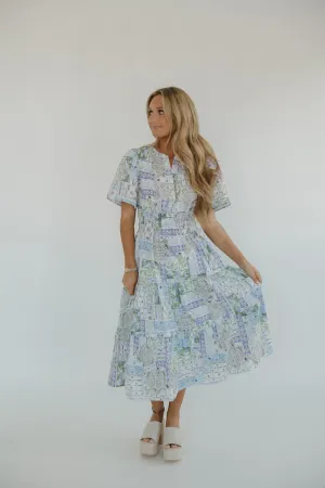Lottie Lavender Pintuck Midi Dress