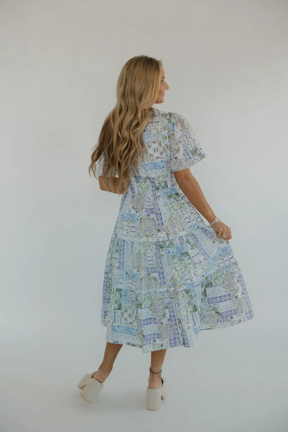 Lottie Lavender Pintuck Midi Dress