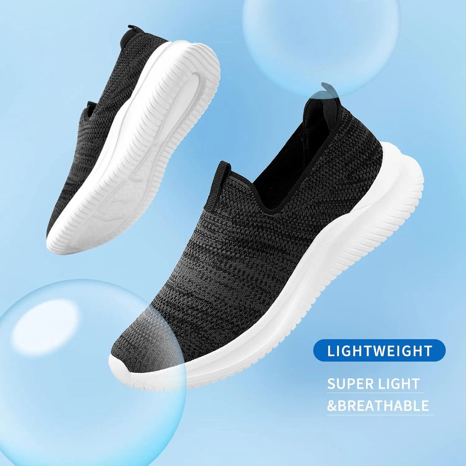 MaxMuxun Walking Shoes for Women Lightweight Slip on Sneakers for Women Non-Slip Workout Athletic Running Shoes with Arch Support