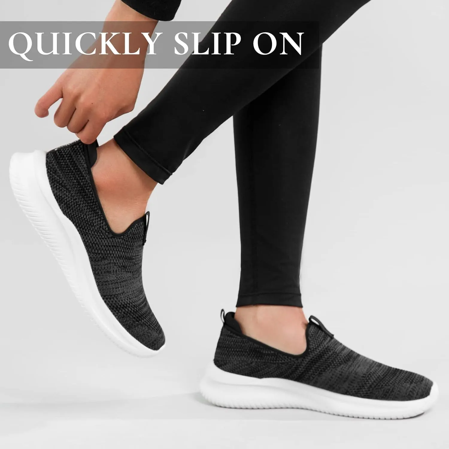 MaxMuxun Walking Shoes for Women Lightweight Slip on Sneakers for Women Non-Slip Workout Athletic Running Shoes with Arch Support
